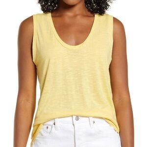 Caslon Muscle Tank in Yellow Size Medium NWT